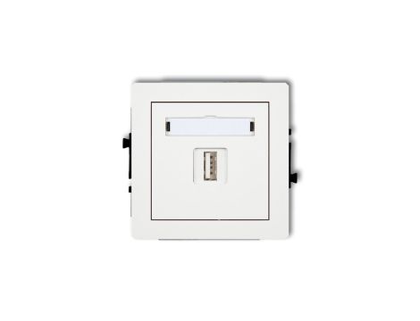 DECO Mechanizm ładowarki USB pojedynczej, 5V, 1A, biały mat 25DCUSB-1