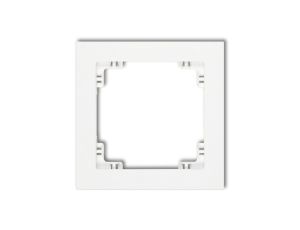 DECO Ramka uniwersalna pojedyncza z tworzywa, biały mat 25DR-1
