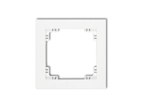 DECO Ramka uniwersalna pojedyncza z tworzywa, biały mat 25DR-1