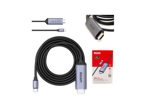 UNITEK Kabel USB typ-C / HDMI 2.1 8K (wtyk / wtyk) 1,8m