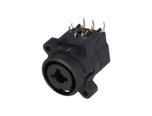 Gniazdo Jack 6,3mm + XLR żeńskie kątowe 90 THT FC2430