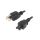 Kabel IEC C5 żeński NEMA 5-15 (B) wtyk PVC 1,8m czarny 2,5A KAB-USA-M3-1.8-BK