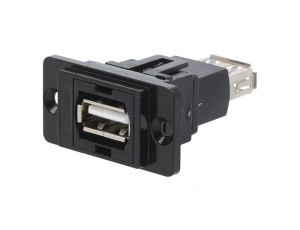 Łącznik USB A - USB A 2.0 DUALSLIM złocony CP30708NMB