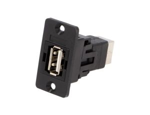 Adapter USB A - USB B 2.0 gniazdo SLIM złocony CP30609N