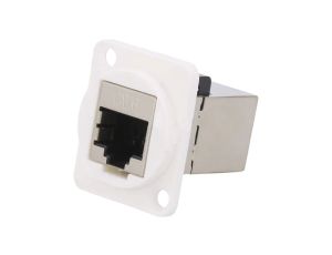 Łącznik FT RJ45 8p8c Kat 6 ekranowane 19x24mm plastik CP30222SW