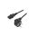 Kabel CEE 7/7 (E/F) wtyk kątowy IEC C13 żeński PVC 5m czarny KAB-EUL-P3-5.0-BK