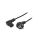 Kabel CEE 7/7 (E/F) wtyk kątowy IEC C13 żeński 90 PVC 3m KAB-EUL-P3L-3.0-BK