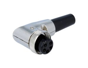 Wtyk mikrofonowe żeńskie 5-PIN na przewód kątowe 90 6mm FC684225R