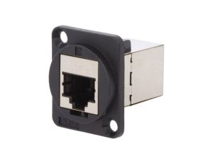 Łącznik FT RJ45 8p8c Kat 6a ekranowane 19x24mm plastik CP30225S
