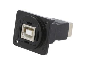 Łącznik USB B - USB B 2.0 FT metal 19x24mm CP30203NM3B