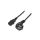 Kabel CEE 7/7 (E/F) wtyk kątowy IEC C13 żeński PVC 3m czarny KAB-EUL-P3-3.0-BK