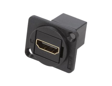 Łącznik HDMI gniazdo z obu stron FT złocony 19x24mm M3 CP30200GM3