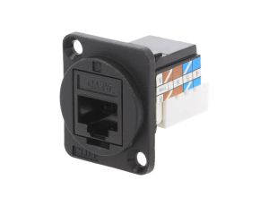 Gniazdo RJ45 8p8c FT Kat 6a IDC 19x24mm plastik CP30227