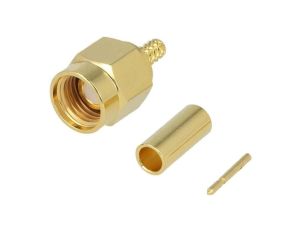 Złącze SMA męskie proste 50 Ohm lutowanie,zaciskanie na przewód 1-1478916-0