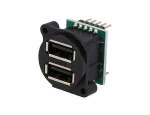 Gniazdo USB A na panel przykręcany listwa kołkowa podwójne CP30090
