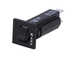 Wyłącznik nadprądowy 250VAC 32VDC 15A SPST-NC na panel 3-1393250-0
