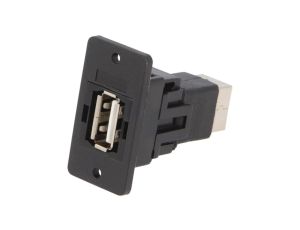 Adapter USB A - USB B 2.0 gniazdo SLIM złocony CP30609NX
