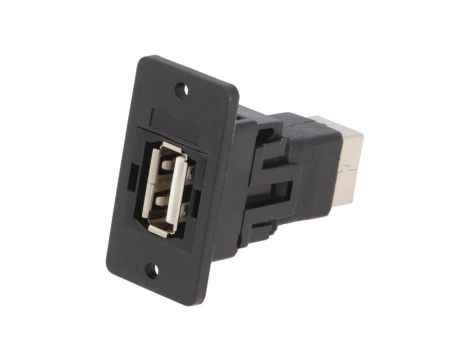 Adapter USB A - USB B 2.0 gniazdo SLIM złocony CP30609NX