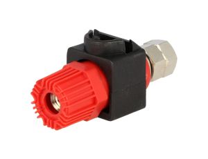 Gniazdo bananowe 4mm 60A 60VDC czerwony 64mm Styki nikiel CL159825RA