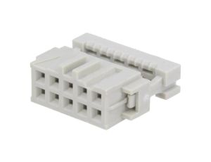 Wtyk IDC żeńskie 10-pin IDC na taśmę 1,27mm złocony szary 1-215911-0