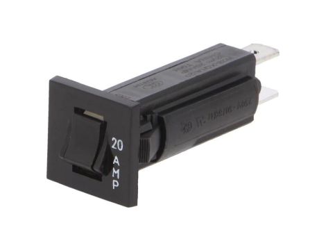Wyłącznik nadprądowy 250VAC 32VDC 20A SPST-NC na panel 3-1393250-3