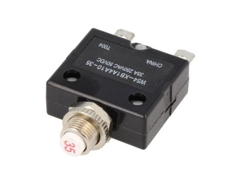 Wyłącznik nadprądowy 250VAC 50VDC 35A SPST-NC na panel 7-1423674-8