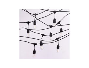 Girlanda Ogrodowa ZESTAW LED 10m +10 żarówek filament G45 E27 1W 2700K