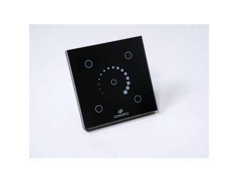 Wyłącznik dotykowy szklany panel sterujący DALI-2 IQswitch.100 czarny Comatiq