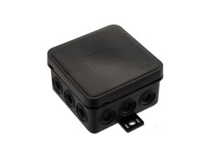 Puszka instalacyjna natynkowa typu KLIK 85x85x41mm hermetyczna IP54 czarna ViPlast