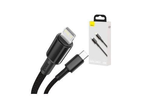 BASEUS Kabel USB 3.0 typ-C / Lightning (wtyk / wtyk) Quick Charge 3.0 Cafule czarny 1m
