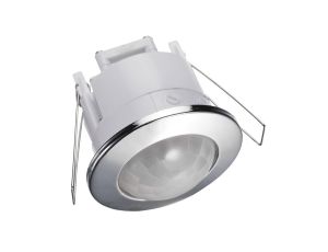 Czujnik ruchu PIR sufitowy do wbudowania LED 360stopni srebrny