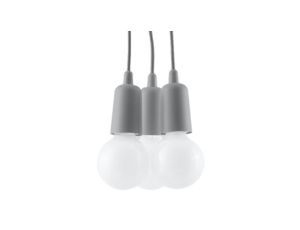 Lampa wisząca DIEGO 3 szara