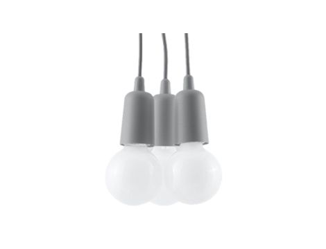 Lampa wisząca DIEGO 3 szara