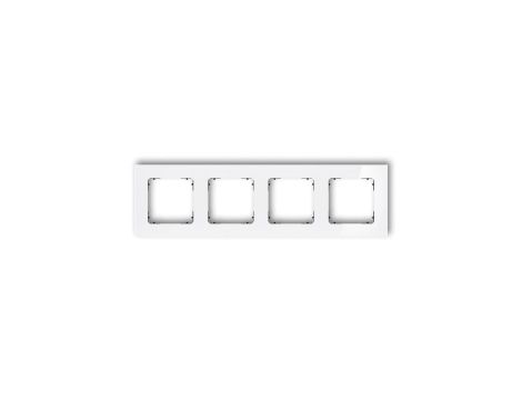 ICON Ramka uniwersalna poczwórna kwadratowa - efekt szkła (ramka: biała spód: czarny) 0-12-IRSK-4