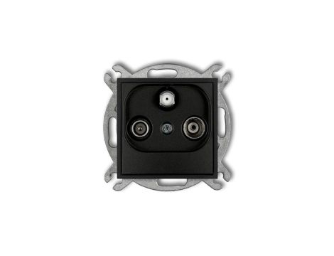 ICON Mechanizm gniazda abonenckiego RTV-SAT końcowego 1,5dB czarny mat 12IGS