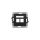 ICON Mechanizm gniazda multimedialnego podwójnego bez modułu (standard Keystone) czarny mat 12IGM-2P