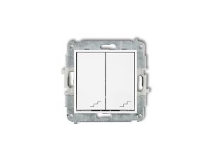 ICON Mechanizm łącznika podwójnego schodowego biały mat 25IWP-33