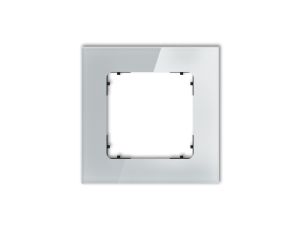 ICON Ramka uniwersalna pojedyncza kwadratowa - efekt szkła (ramka: szara spód: czarny) 15-12-IRSK-1