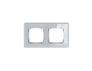 ICON Ramka uniwersalna podwójna kwadratowa - efekt szkła (ramka: szara spód: czarny) 15-12-IRSK-2
