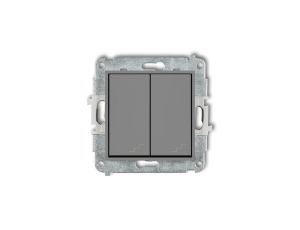 ICON Mechanizm łącznika podwójnego schodowego szary mat 27IWP-33