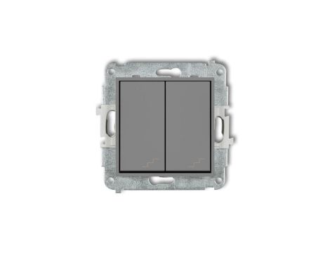 ICON Mechanizm łącznika podwójnego schodowego szary mat 27IWP-33