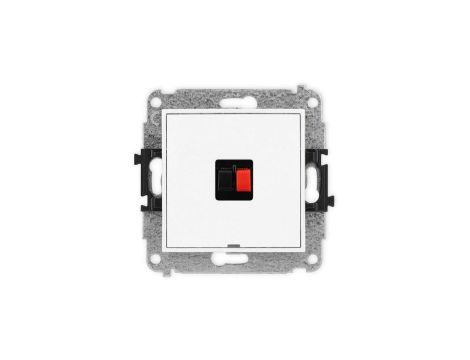 ICON Mechanizm gniazda głośnikowego pojedynczego, bez pola opisowego biały IGGBO-1
