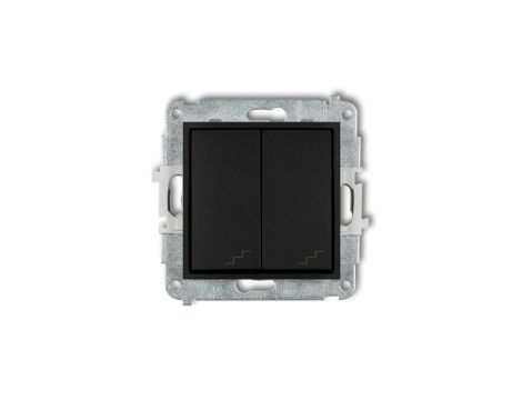 ICON Mechanizm łącznika podwójnego schodowego czarny mat 12IWP-33