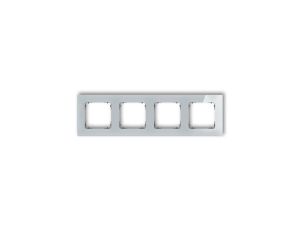 ICON Ramka uniwersalna poczwórna kwadratowa - efekt szkła (ramka: szara spód: czarny) 15-12-IRSK-4
