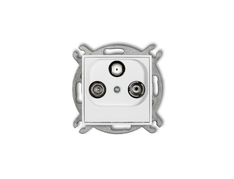 ICON Mechanizm gniazda abonenckiego RTV-SAT końcowego 1,5dB biały IGS