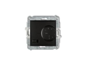 ICON Mechanizm elektronicznego regulatora temperatury z czujnikiem podpodłogowym czarny mat 12IRT-1