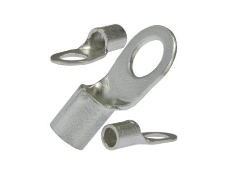 Końcówka rurowa oczkowa typ KOA DIN 10mm/ M6 miedziana cynowana galwanicznie nieizolowana