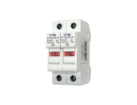 Podstawa bezpiecznikowa DO FOTOWOLTAIKI z kontrolką na wkładki gG 10x38 2P 32A 1000V DC RT18Z-32X