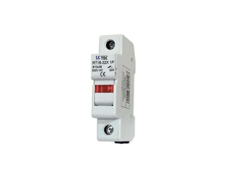 Podstawa bezpiecznikowa z kontrolką na wkładki gG 10x38 1P 32A 500V~ RT18-32X