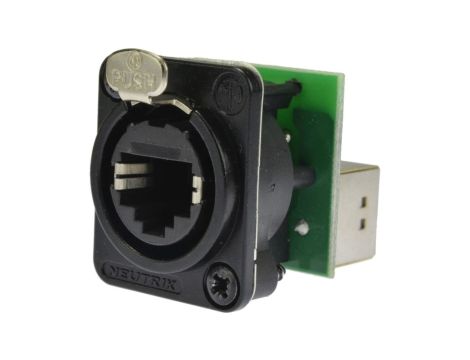 NEUTRIK Gniazdo tablicowe panelowe RJ45 8P8C kat.5e Łącznik sieciowy NE8FDP-B